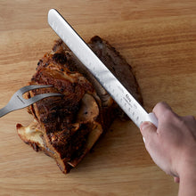 Load image into Gallery viewer, Choice 10" Granton Edge Slicing Knife with White Handle