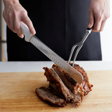 Load image into Gallery viewer, Choice 10" Granton Edge Slicing Knife with White Handle
