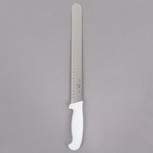 Load image into Gallery viewer, Choice 12" Granton Edge Slicing Knife with White Handle