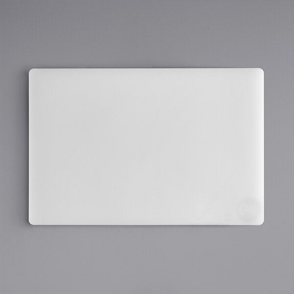 Choice 18 x 12 x 3/4 White Polyethylene Cutting Board