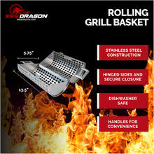 Load image into Gallery viewer, BBQ Dragon Rolling Grill Basket