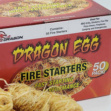 Load image into Gallery viewer, BBQ Dragon Egg Fire Starters for Fastest Charcoal Grill and BBQ Grill – Pack of 50
