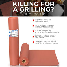 Load image into Gallery viewer, Pink Kraft Butcher Paper Roll - 18 Inch x 100 Feet (1200 Inch) - Food Grade Peach Wrapping Paper for Smoking Meat of all Varieties – Unbleached, Unwaxed and Uncoated - Made in USA