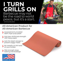 Load image into Gallery viewer, Pink Kraft Butcher Paper Roll - 18 Inch x 100 Feet (1200 Inch) - Food Grade Peach Wrapping Paper for Smoking Meat of all Varieties – Unbleached, Unwaxed and Uncoated - Made in USA