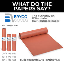 Load image into Gallery viewer, Pink Kraft Butcher Paper Roll - 18 Inch x 100 Feet (1200 Inch) - Food Grade Peach Wrapping Paper for Smoking Meat of all Varieties – Unbleached, Unwaxed and Uncoated - Made in USA