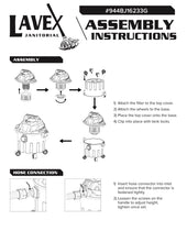 Load image into Gallery viewer, Assembly Instructions for Lavex Janitorial 2 1/2 Gallon Poly Commercial Wet / Dry Vacuum with Toolkit - 100-120V, 1000W