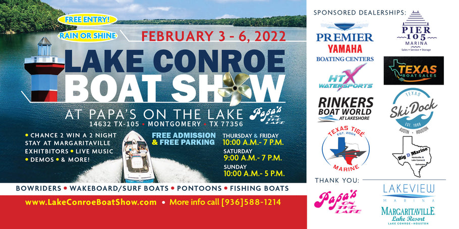 Chris' BBQ Shop will have a booth at the 2nd Annual Lake Conroe Boat Show This Weekend!
