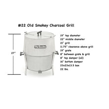 Load image into Gallery viewer, #22 Old Smokey Charcoal Grill

