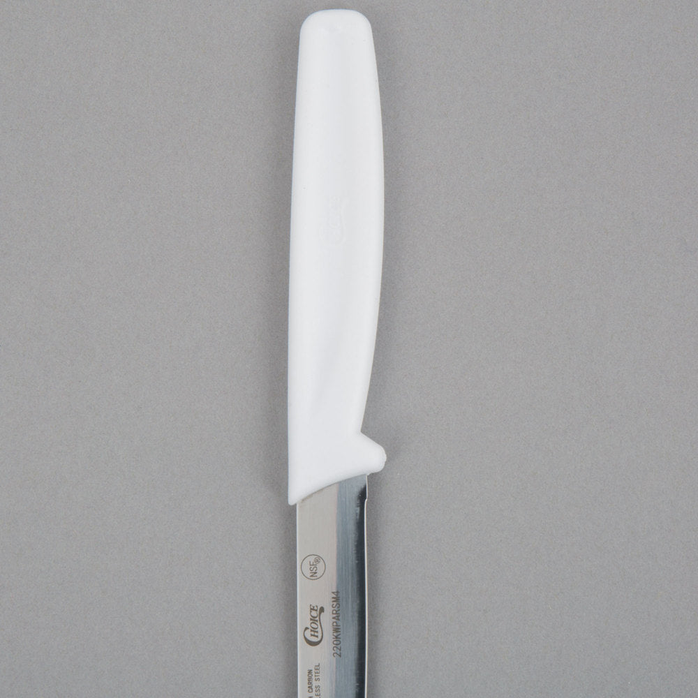 Choice 4 Smooth Edge Paring Knife with White Handle