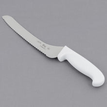 Load image into Gallery viewer, Choice 9&quot; Offset Serrated Edge Bread Knife with White Handle
