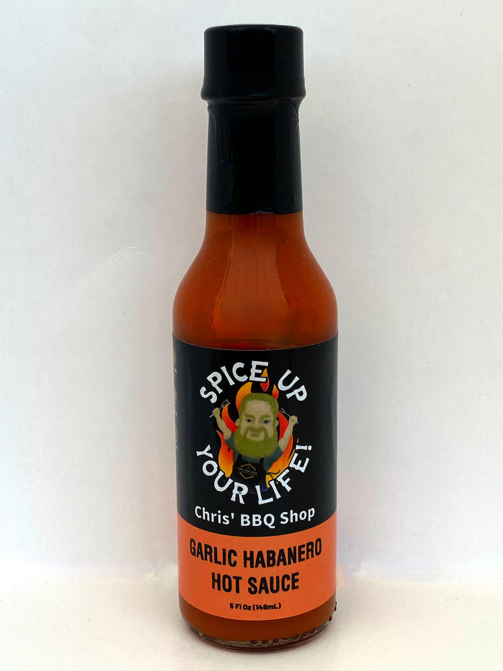 Chris BBQ Shop Garlic Habanero Hot Sauce (5oz.)