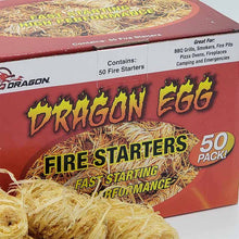 Load image into Gallery viewer, BBQ Dragon Egg Fire Starters for Fastest Charcoal Grill and BBQ Grill – Pack of 50
