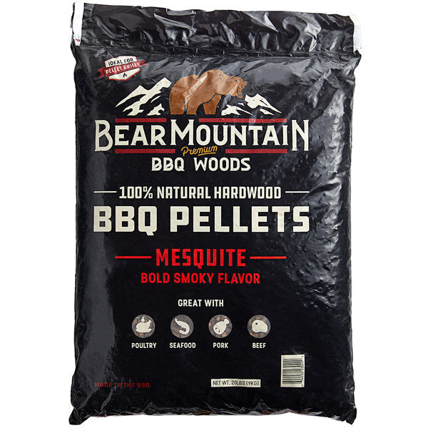 Bear Mountain 100% Natural Hardwood Mesquite BBQ Pellets - 20 lb.