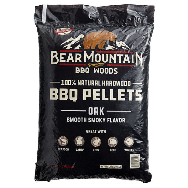 Bear Mountain 100% Natural Hardwood Oak BBQ Pellets - 20 lb.